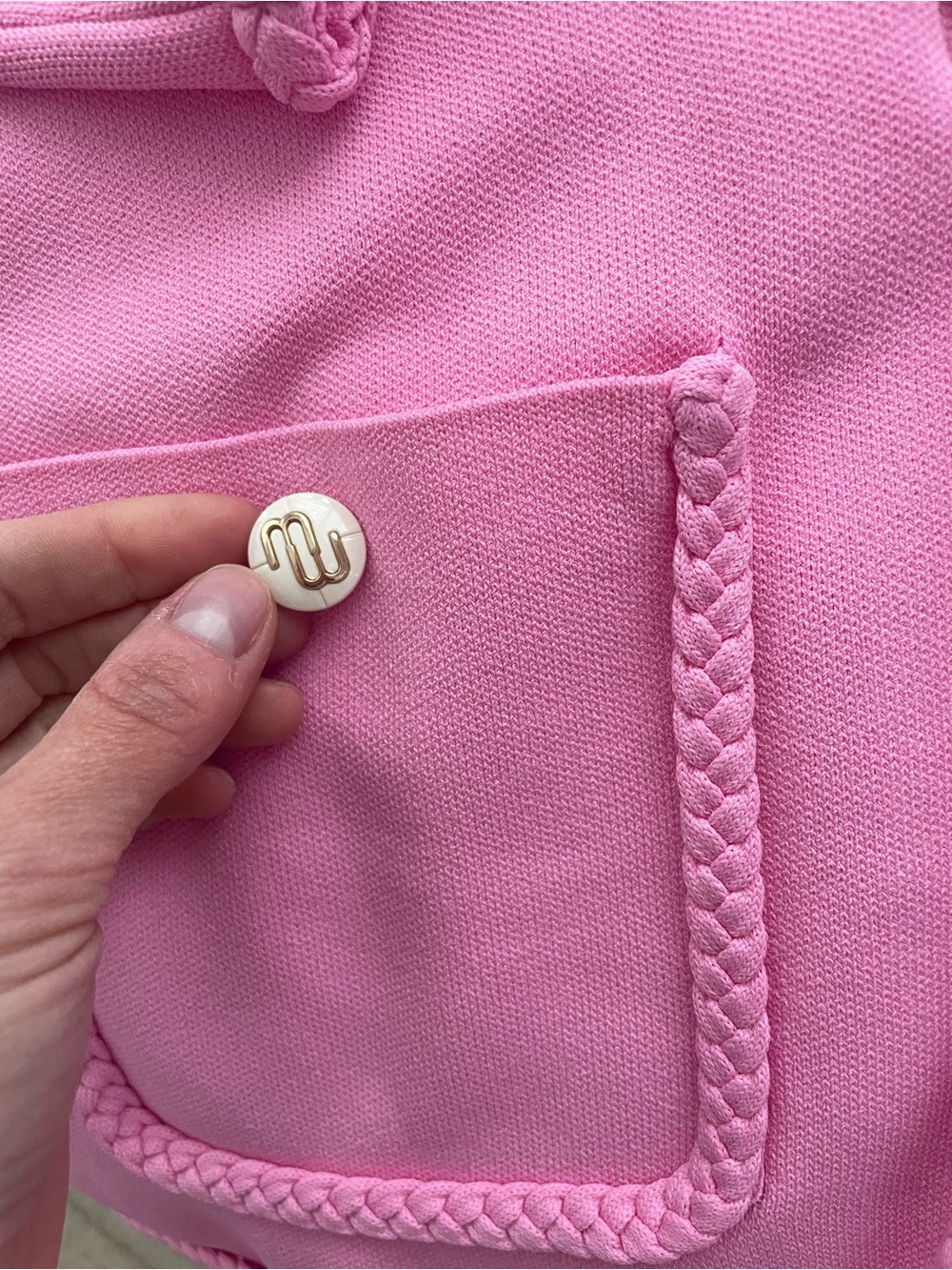Maje pink braided cardigan - Picture 4 of 9